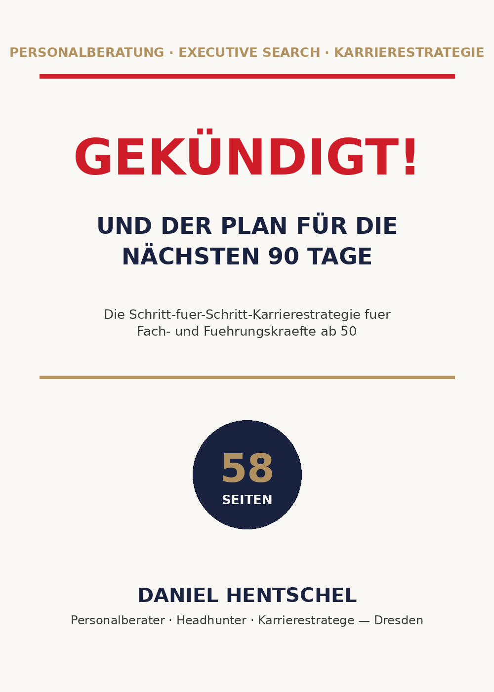 Cover des E-Books Gekündigt! Und der Plan für die nächsten 90 Tage von Daniel Hentschel