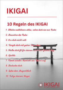 IKIGAI - 10 Regeln - Jap. Tempel